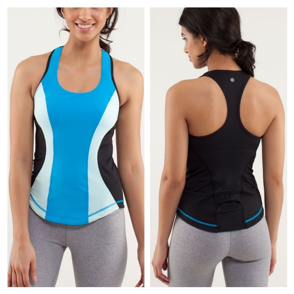 lululemon athletica Tops - Lululemon Cardio Kick TankBeach Blanket Blue / Aquamarine / Black